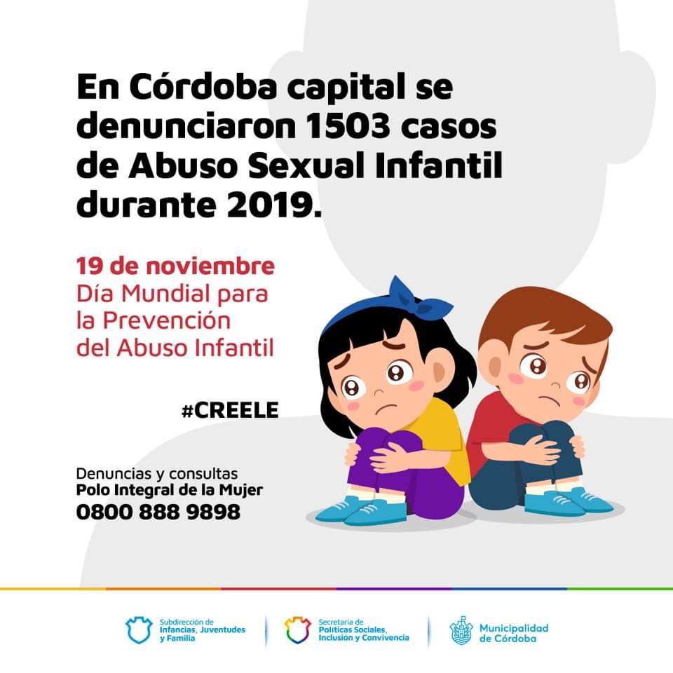 Infossepcba's tweet photo. 19 de noviembre Día Mundial para la Prevención del Abuso infantil.
Tenemos la obligación de comprometernos en la protección de nuestras infancias.
El acoso y el abuso sexual infantil es una realidad que debe golpearnos en lo más profundo de nuestra humanidad.
Escuchá y Creele!! https://t.co/QXQvGF5icK
