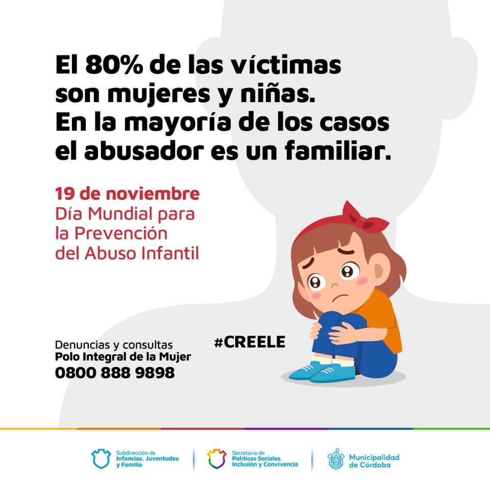 Infossepcba's tweet photo. 19 de noviembre Día Mundial para la Prevención del Abuso infantil.
Tenemos la obligación de comprometernos en la protección de nuestras infancias.
El acoso y el abuso sexual infantil es una realidad que debe golpearnos en lo más profundo de nuestra humanidad.
Escuchá y Creele!! https://t.co/QXQvGF5icK