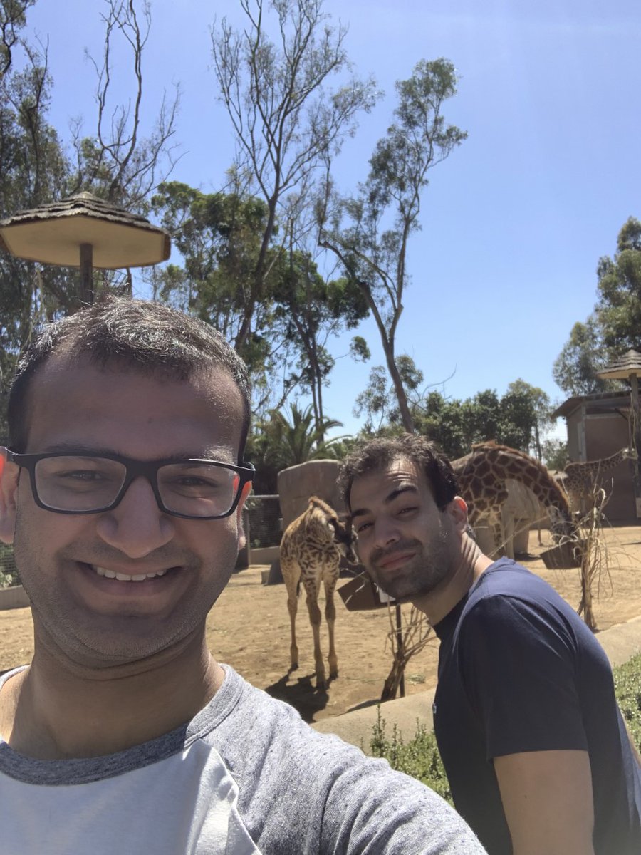 19/  @dhjutsw1 told me you need one person during fellowship/ early faculty, to have lunch with, to share ideas with, to chat about sports and science and food.That person for me through fellowship has been  @ramsedhom This is us at the  @sandiegozoo (=  #ASCOQLTY19)
