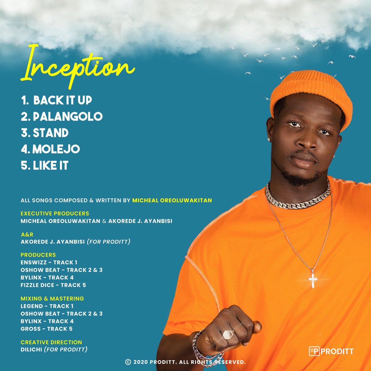 DiceTendo's tweet photo. @davido Tracklist of my EP, Inception. 🔥
Dropping on all music streaming platforms in few hours. 20-11-20 #InceptiontheEP #ProdittMusic https://t.co/1KaJQCKuX3