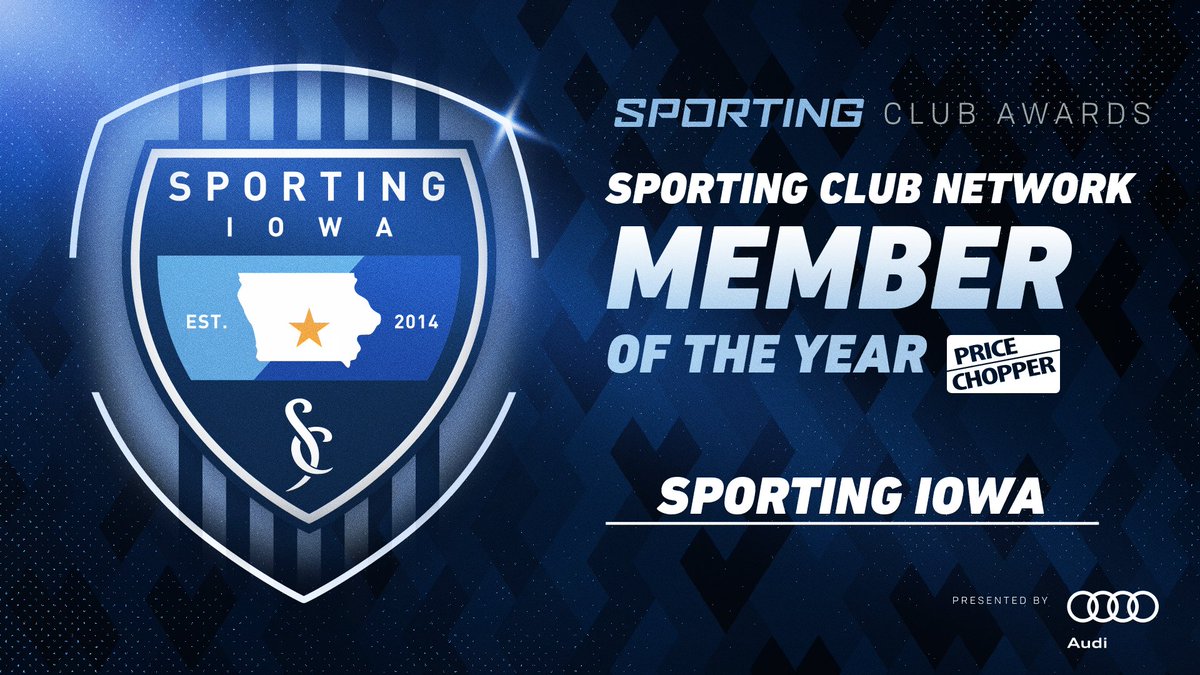 sportingkcyouth's tweet photo. OFFICIAL 🏆: The 2020 #SportingClubNetwork Member of the Year presented by @my_pricechopper, goes to @SportingIowa! 

📰 » https://t.co/cwjkh1xi7F https://t.co/imQNlikpQe