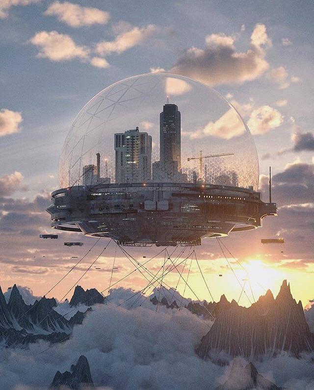 35. floating bubble city @EntropicEdge