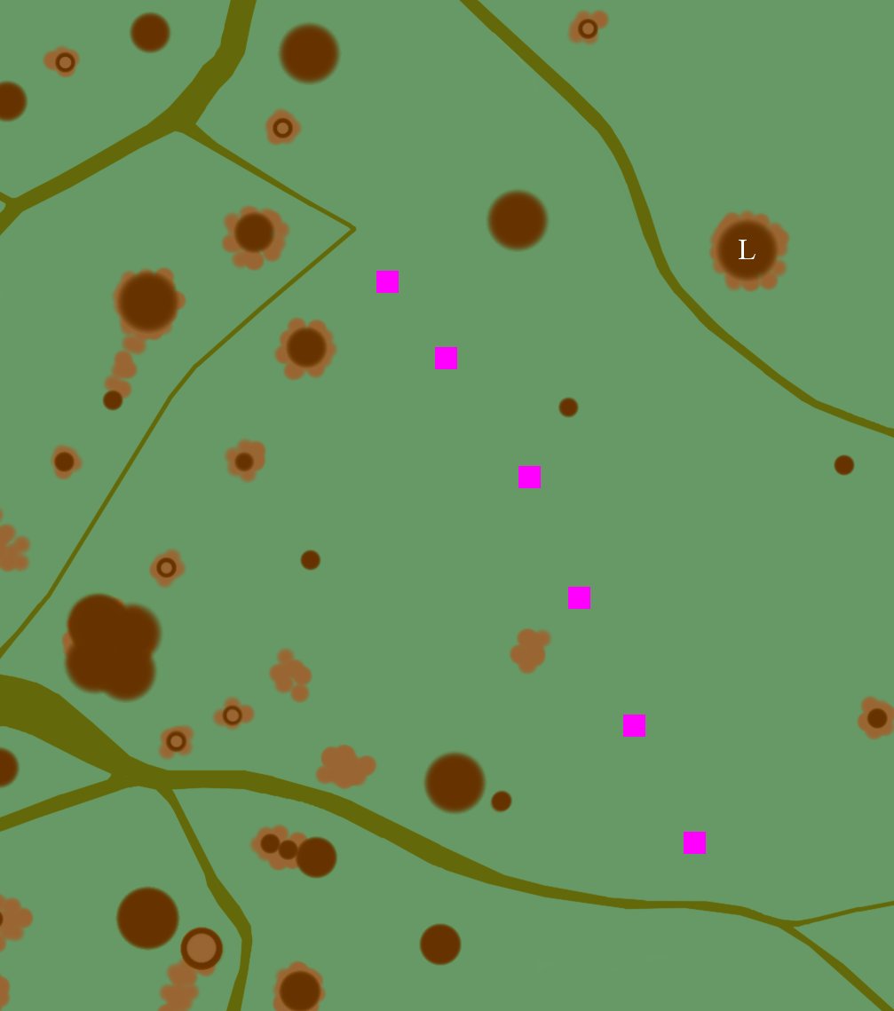 This bypassed two of the obstacles on the BMX course, and by the mid-'90s the banked corner had been completely swallowed up by the adjacent trees and bushes. Less explicably, an entire section of the main route through the wood just disappeared...