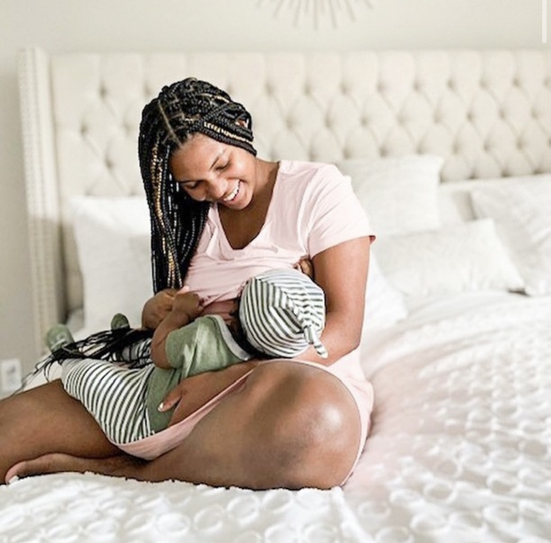 LactationLab's tweet image. Many #mothers wonder how they can #breastfeed without always having to use a shield. Since baby is used to the rigid teat of the shield, try to sandwich the breast so there is more tissue for baby to latch onto. You can also try a bait &amp;amp; switch technique, starting with a shield.