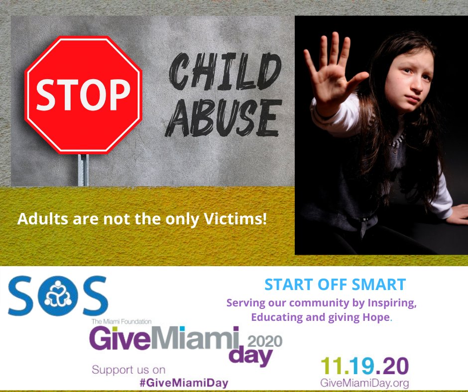 StartOffSmart's tweet image. Stop child abuse!
#GiveMiamiDay2020 @StartOffSmart