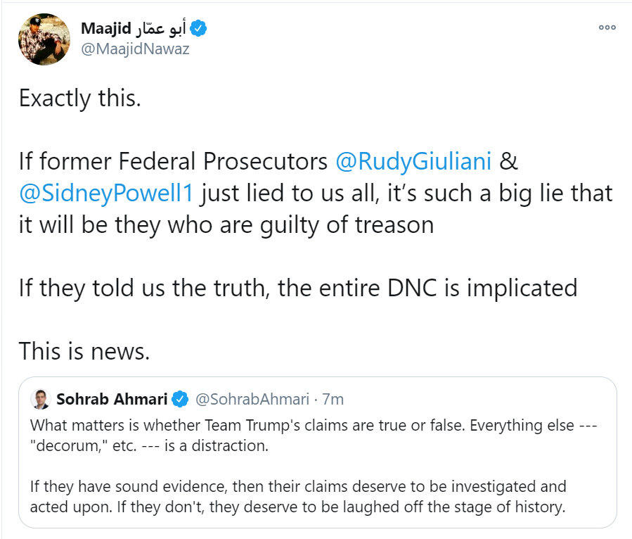 However, I do find some merit in the observation that today has indeed confirmed that at least one of the two campaigns in this election must be engaged in a ludicrously audacious fraud on the American public ...