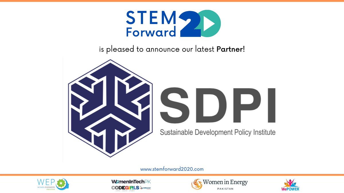 PkWomenInEnergy's tweet photo. Pleased to share that @SDPIPakistan is our exhibiting partner for #STEMforward2020!
SDPI is an independent, non-profit policy research institute for sustainable development since 1992. https://t.co/sRSHpngkRM
Let's #STEMforwardPakistan! π΅π° https://t.co/Vj1yh0LLmq
