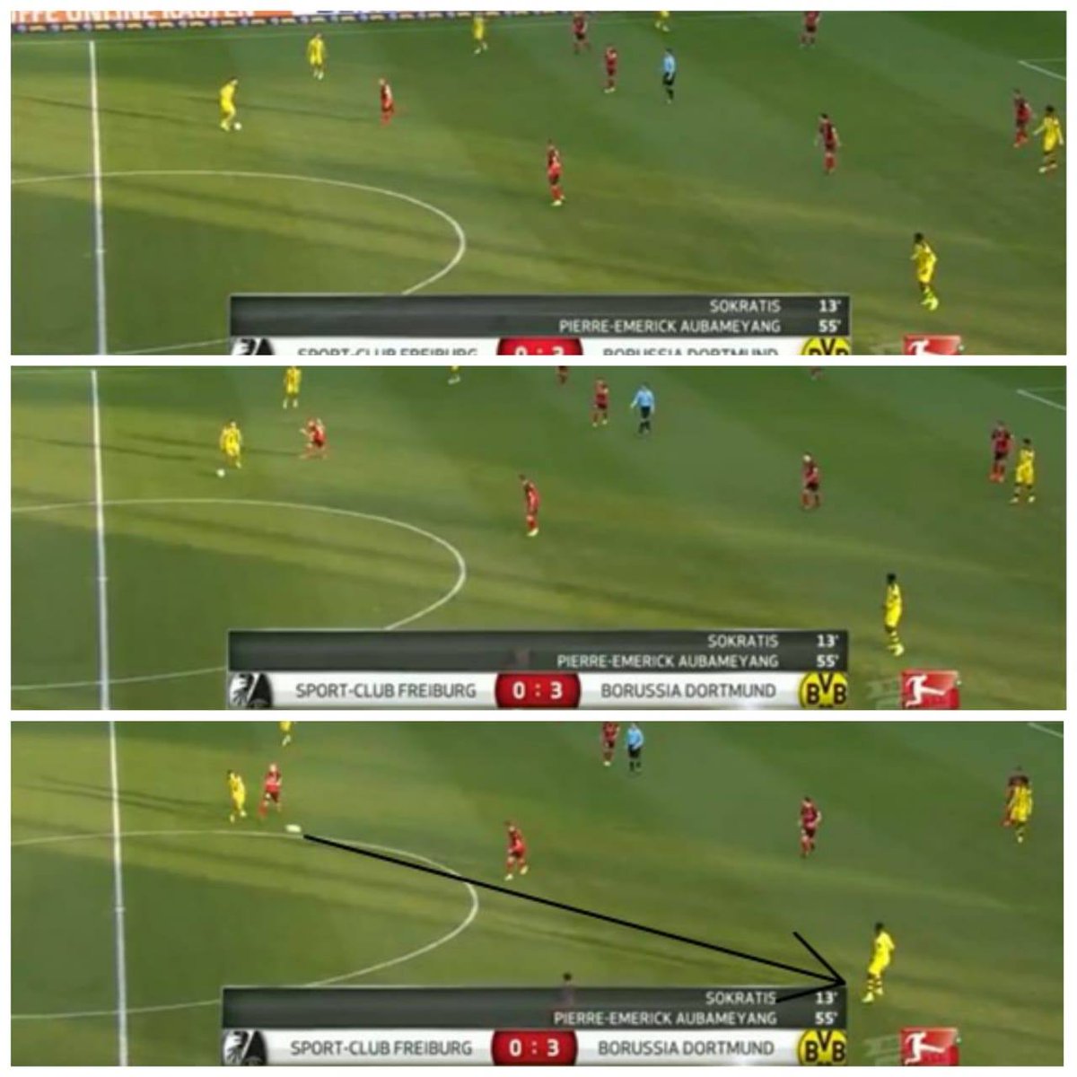 As we can see, Weigl almost always used to occupy the left half-space during build-up due to Tuchel's ideology of building up using half-space and diagonals. (1/3)