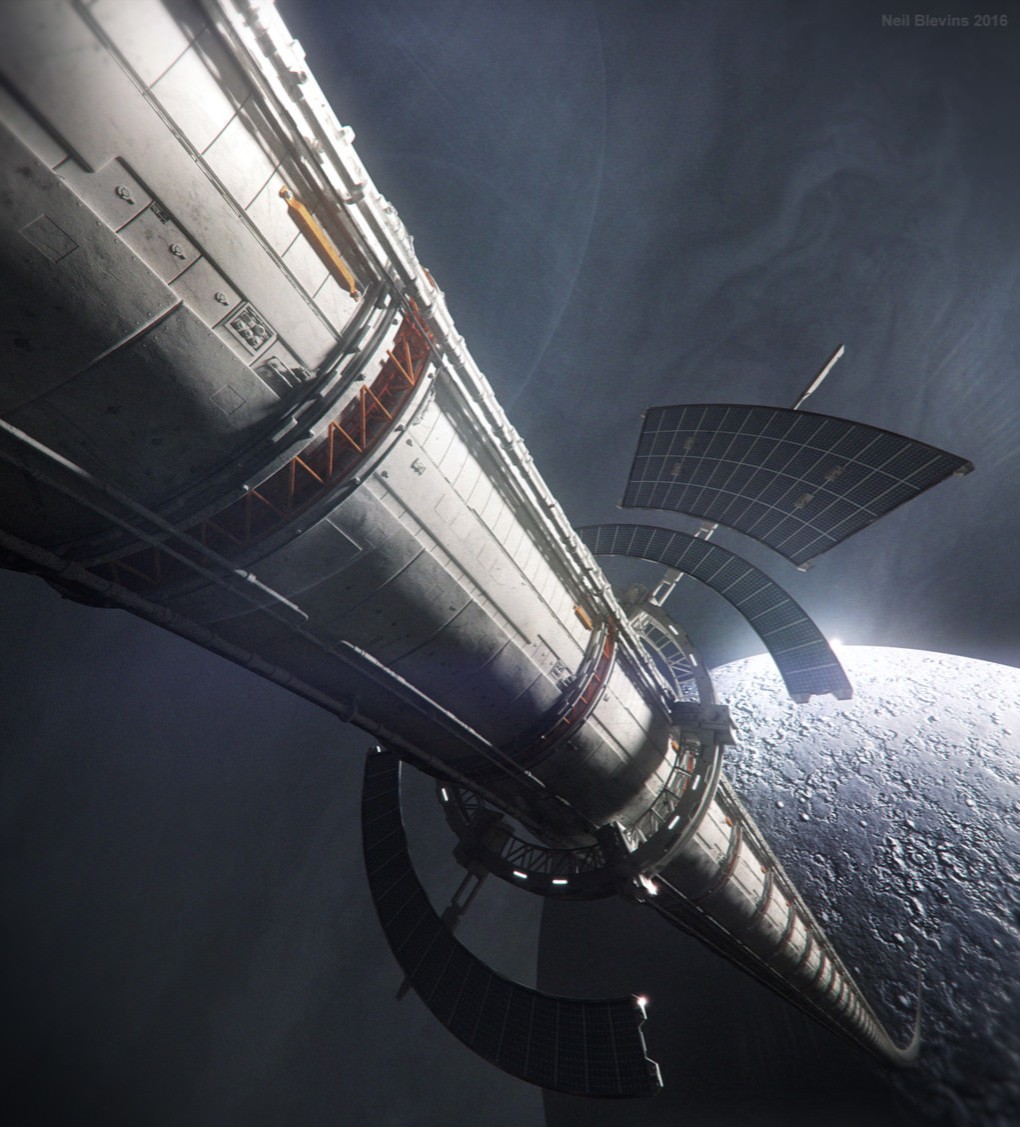 50. moon space elevator @robotson