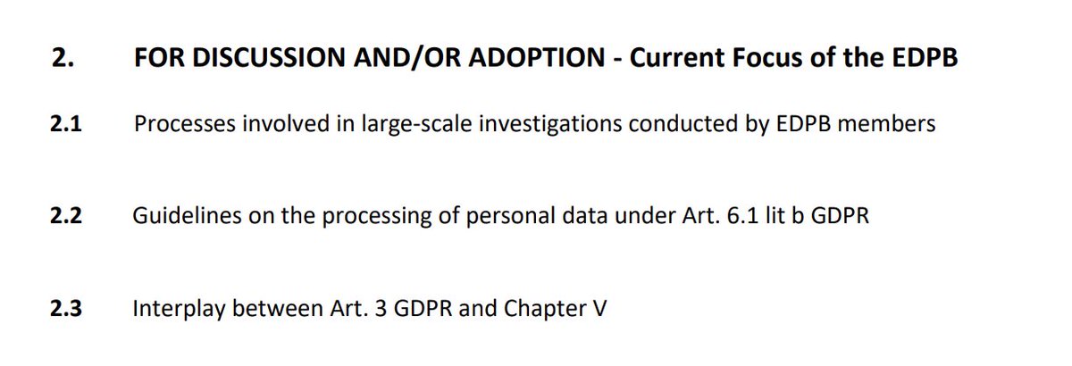 But the EDPB, while having the Art 3(2) vs. Chapter V issue on its agenda for years now, has yet to conclude that Chapter V doesn't apply in this situation. Which means companies will still be required to put in place a transfer mechanism but won't be able to use SCC!! (5/6)