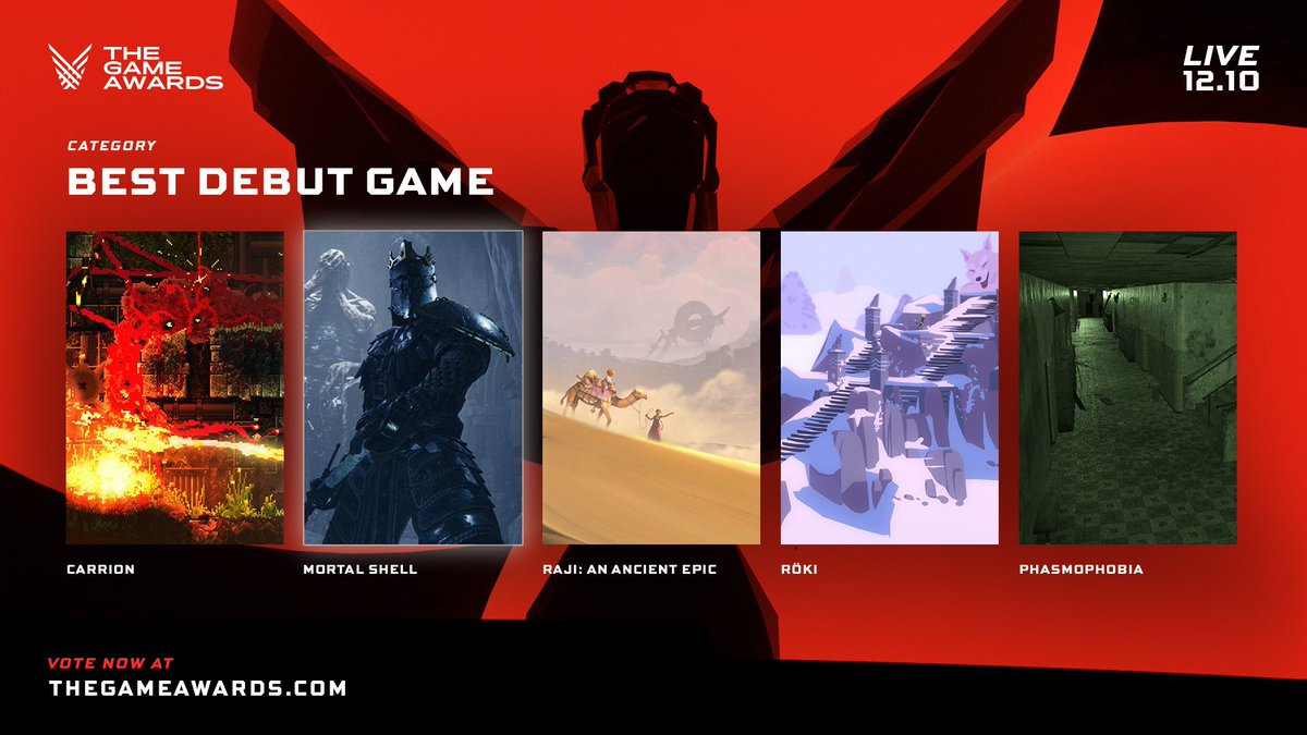 MortalShellGame's tweet photo. Truly humbled and honored to be nominated for Best Debut Game at #TheGameAwards 

Think we should win? Vote here 👇

https://t.co/YvBq6mFtNM https://t.co/8yGsuSfhx4