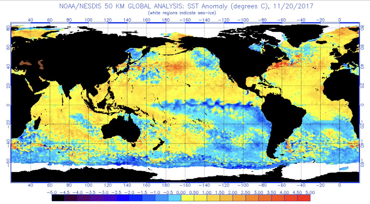 One thing that separates this La Niña from others in RECENT years is the sst South of Alaska for November. Notice from weak-strong La Niñas all contain cooler SST S of Alaska. So how does that compare with this year’s La Niña. 