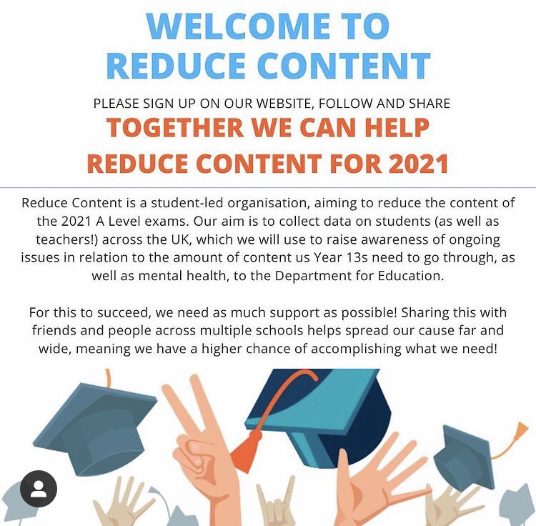 reducecontent's tweet photo. Hi there! We’re now on Twitter alongside Instagram and Facebook all @reducecontent. We as a team aim to help YOU with your A-Levels and give you a fairer chance at reaching your full potential 😄 https://t.co/m7HPivXI1P