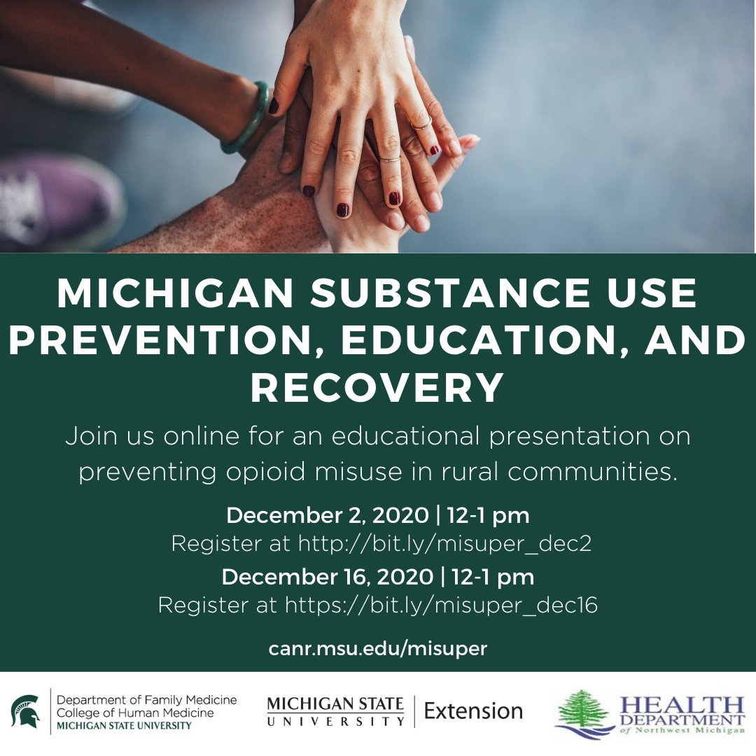 ThumbConsortium's tweet photo. Rates of #opioidmisuse have increased during the #COVID19Pandemic. Through the Michigan Substance Use Prevention, Education, & Recovery (#MiSUPER) project, a free online presentation is available to people living in rural communities that will share alternatives to opioid use. https://t.co/rwK5smq49d