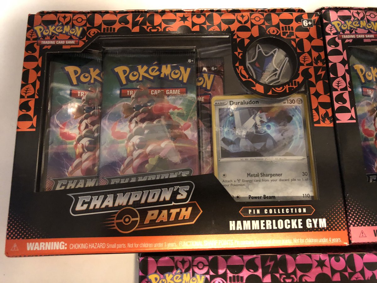 MrMrsPokemon's tweet image. New champions path pin boxes finally came in!  #championspath #pinbox #set #ptcg #pokemon #wavetwo