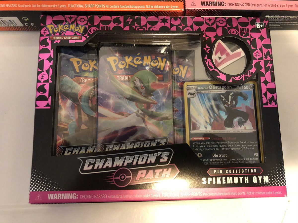 MrMrsPokemon's tweet image. New champions path pin boxes finally came in!  #championspath #pinbox #set #ptcg #pokemon #wavetwo