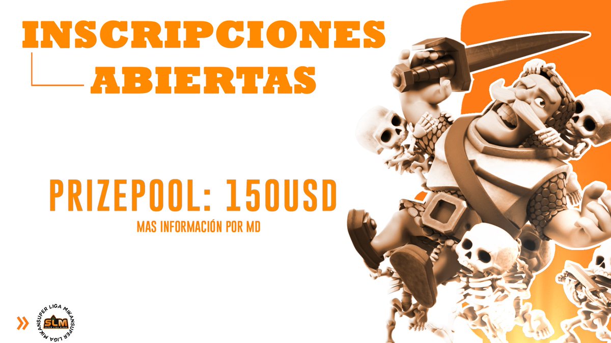 #SLM11va | ¡INSCRIPCIONES ABIERTAS! 

▫️Solo nos queda 1 cupo disponible para esta 11va Edición. 

Más información por MD 📩

RT y Fav se agradece 💕

#SLMIKAN🍊