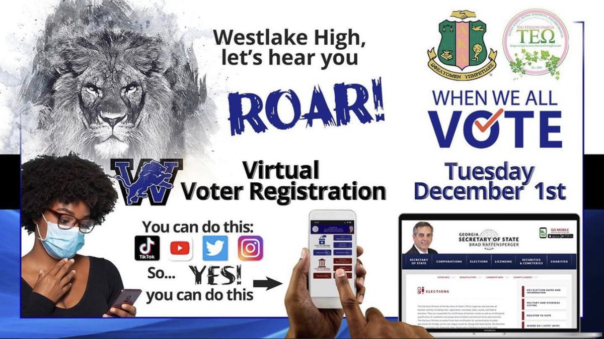 Lions!! If you turned 18 by November 3rd, please REGISTER TO VOTE!! You have to register by December 14th! Let’s make our voice be heard! #GoLions #RobinsonStrong #yourvotecounts