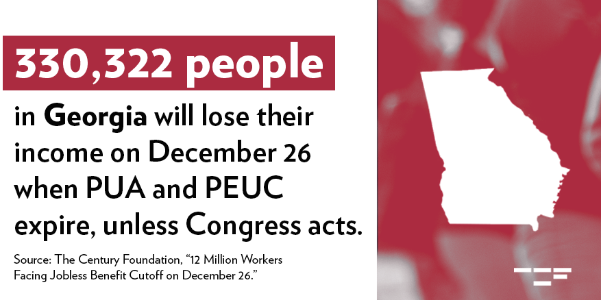 MomsRising's tweet image. Attention @sendavidperdue &amp;amp; @SenatorLoeffler: over 330,000 in Georgia will lose their income by December 26th if Congress doesn&apos;t act now to extend PUA and PUEC! We must #ExtendUI and protect those in need during #COVID19!