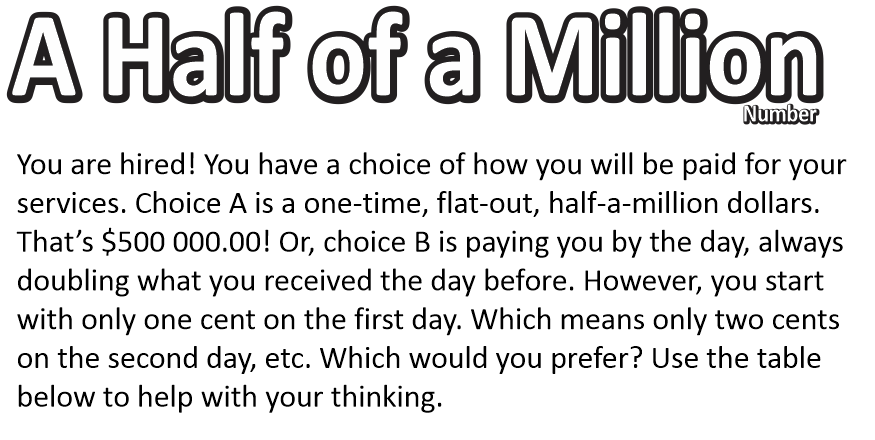 MrKSDyck's tweet photo. Grade 5/6s @PortWellerPS were challenged last week with this #HugeNumbers question. This week I showed them @Microsoft's #Excel (@msexcel) and they were shocked at the efficiency of using only one number and two formulas! @TeatherBoard #Number #Math #Doubling #Spreadsheet https://t.co/yi28jaAPOX