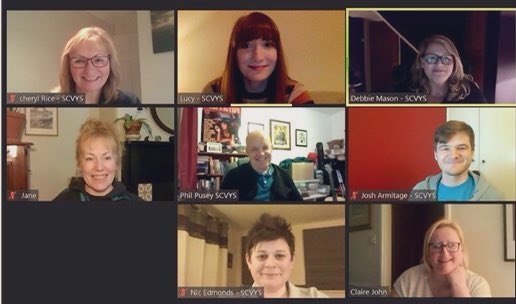 staffscvys's tweet photo. Even though our pre-AGM team photo wasn’t quite the same, our first ever virtual AGM was a success!
Thank you to almost 40 members and guests for giving up your evening to join us and thank you for all you’re doing for our communities in Staffordshire
#TeamSCVYS https://t.co/94vqN2BXCi