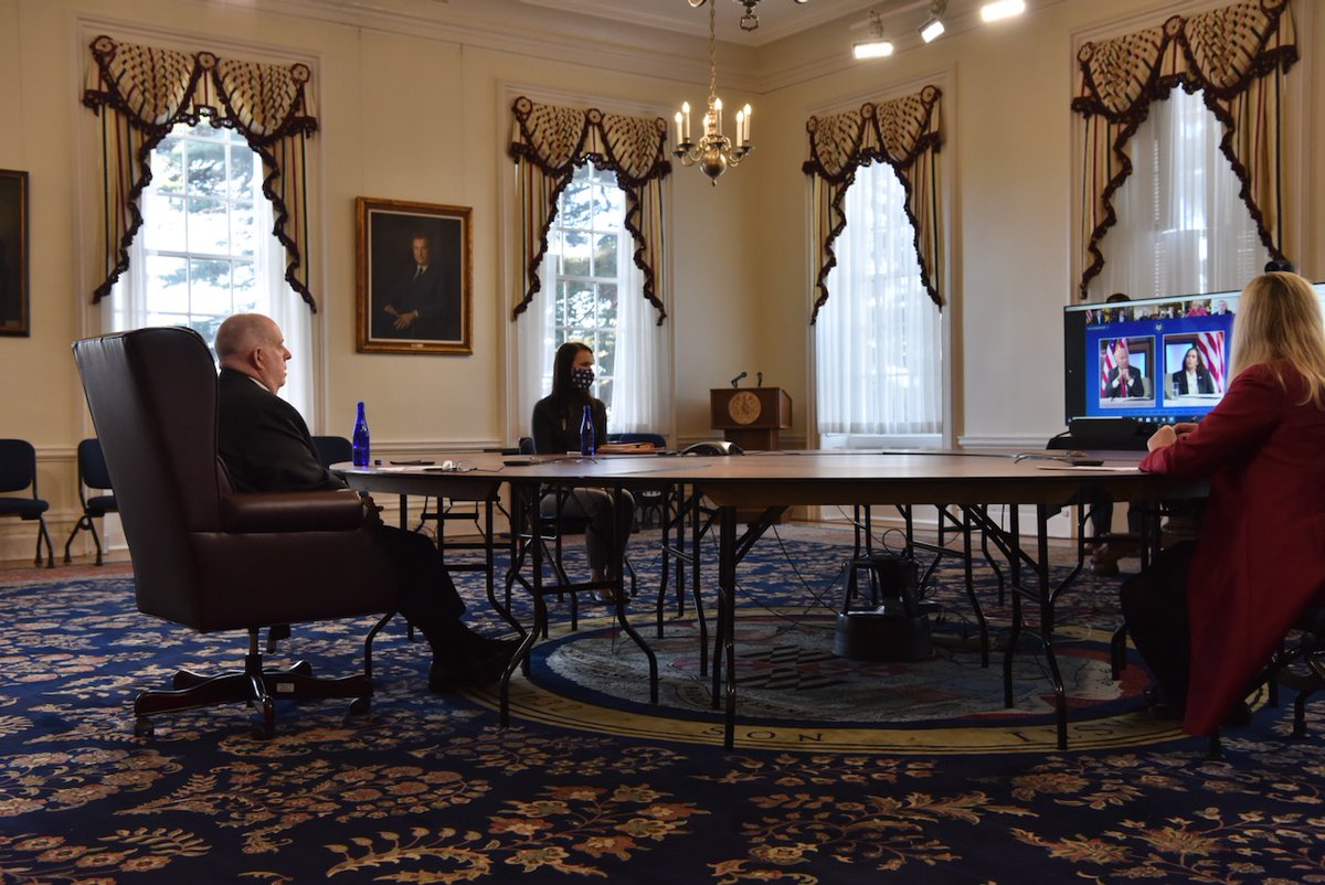 I want to thank President-elect <a href="/JoeBiden/">Joe Biden</a>, Vice President-elect <a href="/KamalaHarris/">Kamala Harris</a>, leaders of the president-elect’s COVID-19 advisory board, and fellow members of the <a href="/NatlGovsAssoc/">NGA</a> Executive Committee for taking time today to discuss the ongoing fight against COVID-19.