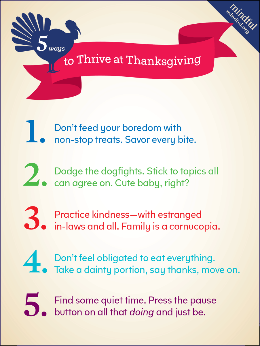 mindfulBCPS's tweet photo. As we approach the holiday season, check out these 5 Ways to Thrive at Thanksgiving! 

Brought to you by https://t.co/mWcoPzNy7k:   https://t.co/7gnt3qFBUF https://t.co/8CNlowFYRi