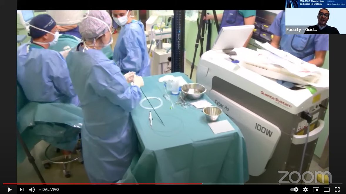 quanta_system's tweet photo. What a first day at #esulasers20! Thanks @GuidoGiusti for showing an excellent #RIRS with CyberHo100 #VirtualBasket, and to @evanliats & Prof. Knoll to display different #mPCNL approaches with Cyber Ho 150 #holmium #laser. Waiting for tomorrow treatments focusing on soft tissue! https://t.co/25WsWMjPJ3