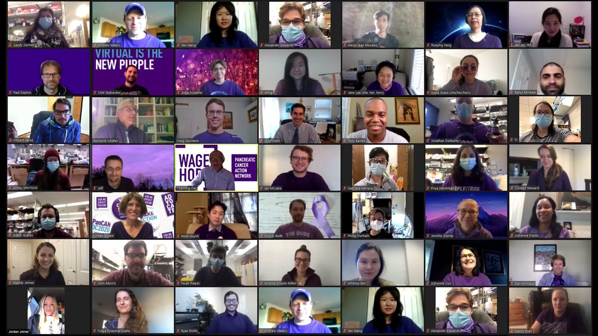 @UNC_Lineberger #PancreaticCancer researchers (and friends @StiftungCharite, @NCCU ) showing off our purple 💜💜💜 for #PancreaticCancerAwarenessDay. @PanCAN #PanCANforProgress