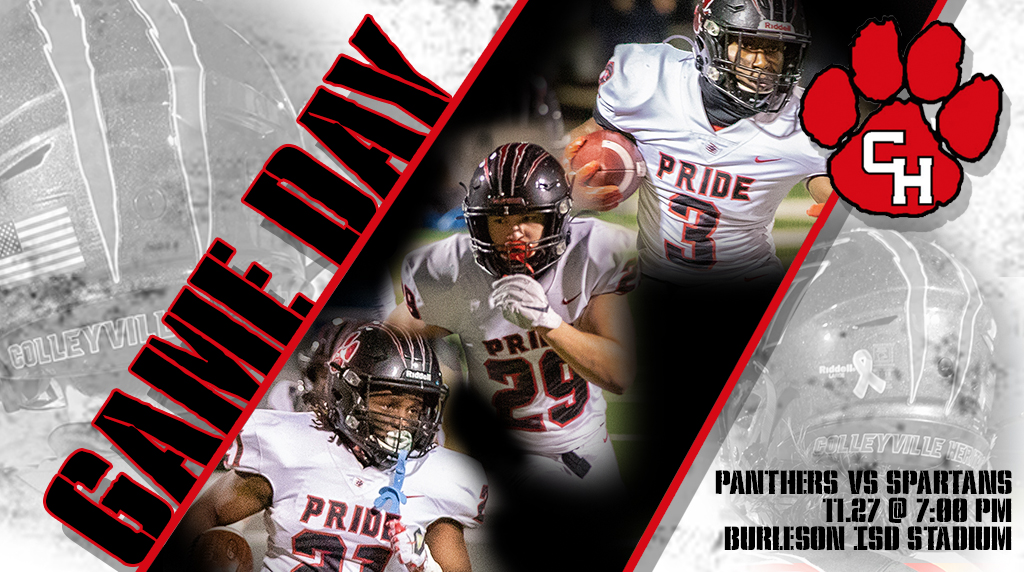 🔴⚫ It’s Game Day! 🔴⚫️

🗓️  Friday, November 27
🏈 vs Burleson Centennial
📍 @ Burleson ISD Stadium
🕐  7:00 pm

Make sure get your tickets by 4:00 pm TODAY to get them at Pre Sale prices! 

🏈 #chpantherpride #pantheron #BeDifferent
