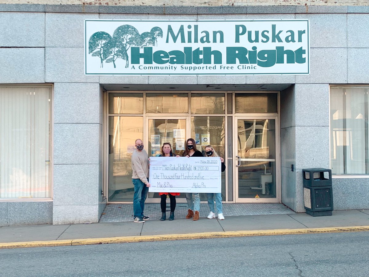 What we raised from Mac N Phi’s for Milan Puskar Health right!! Thank you to everyone who participated and all the donations!✨