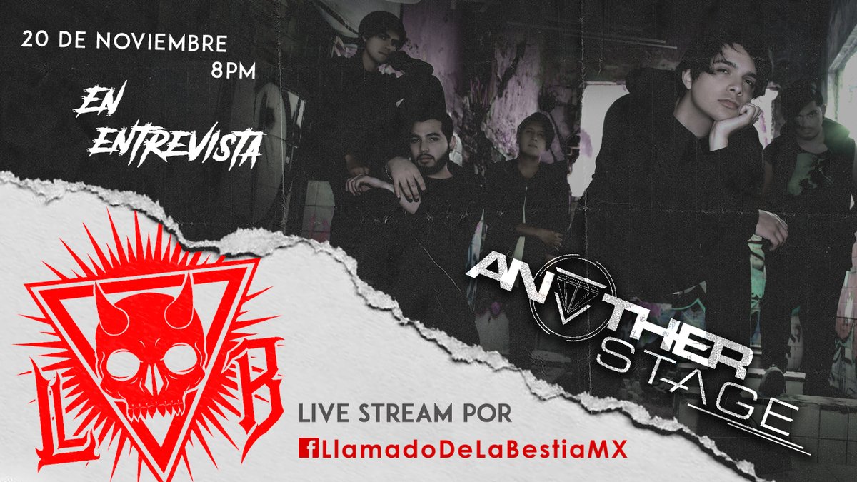 LlamadoBestia's tweet photo. No te pierdas la charla que tendremos con #AnotherStage en nuestro livestream, el 20 noviembre a las 8pm (Hora de México). #Metal #ElLlamadodelaBestia #MetalMexicano #DetahMetal https://t.co/Xpzo5AnbqY
