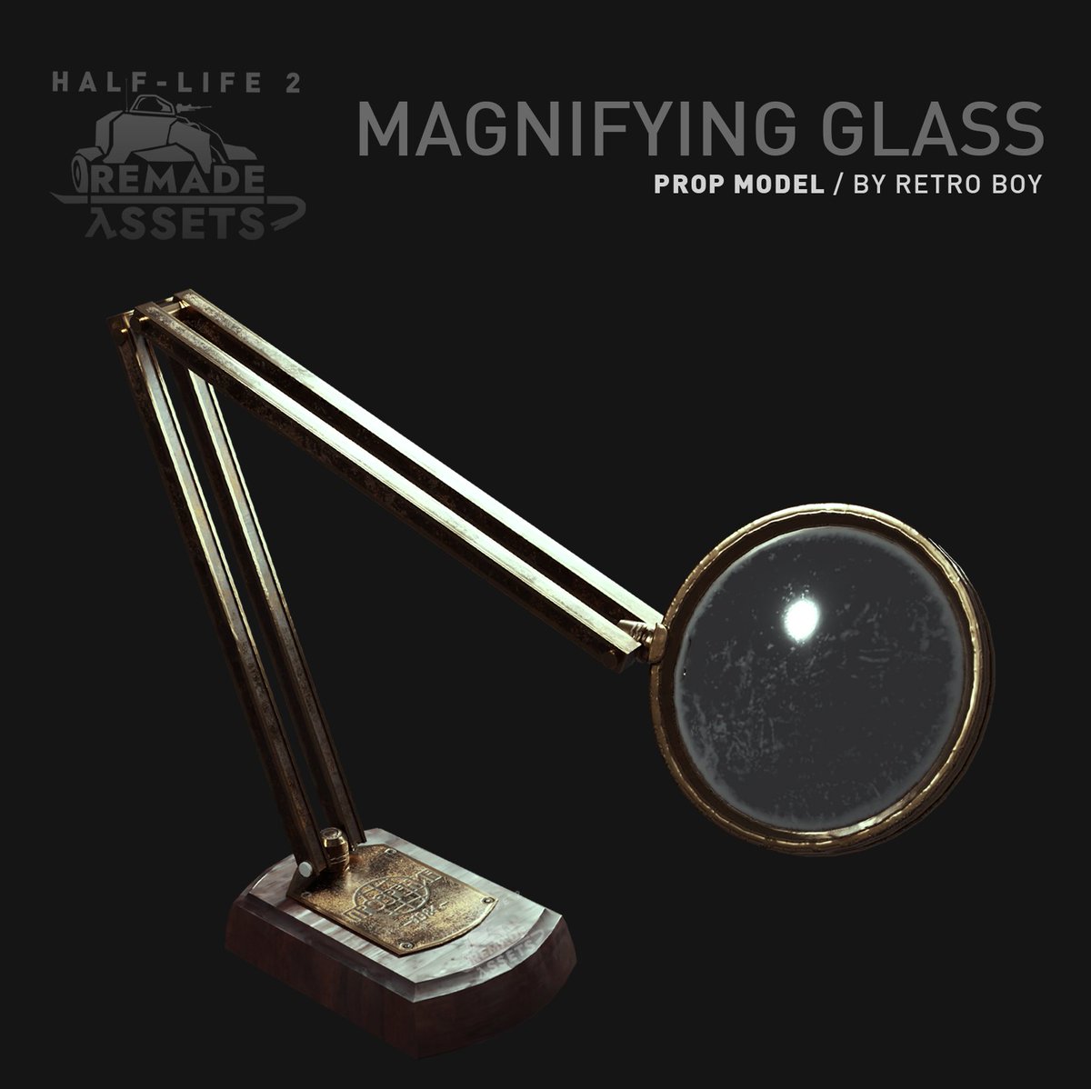 And the last asset for today would be the quite useful magnifying glass from Kleiner's lab. Kleiner sure needs that thing with his vision.

Author: <a href="/retroboyart/">Retro Boy</a> 

Stay tuned for more in the next few days👀