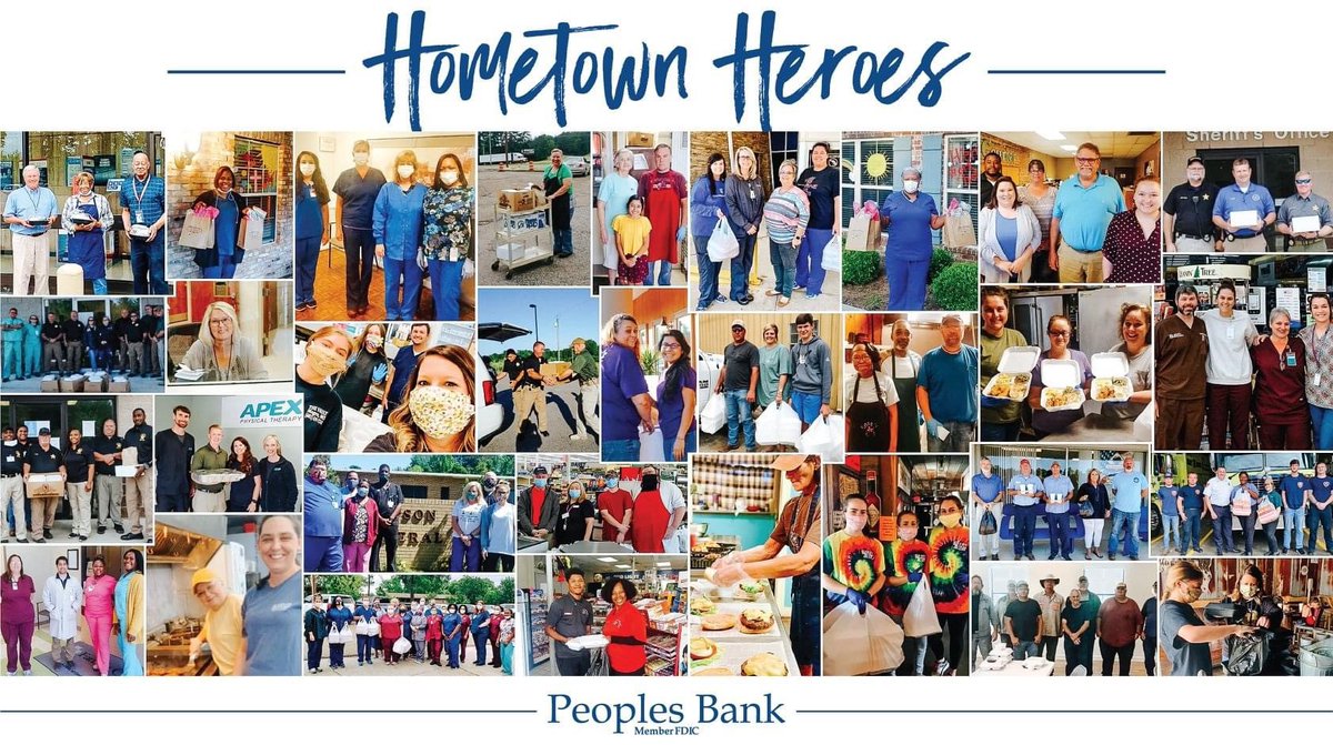 Laura_deCastro's tweet photo. We ⁦@CSIsolutions⁩ love to see our customers, prospects and partners out volunteering in their community.  Peoples Bank is feeding their Hometown Heroes!  Great teamwork!  #CX20Cares #Mississippi https://t.co/5TCrrnUXqX