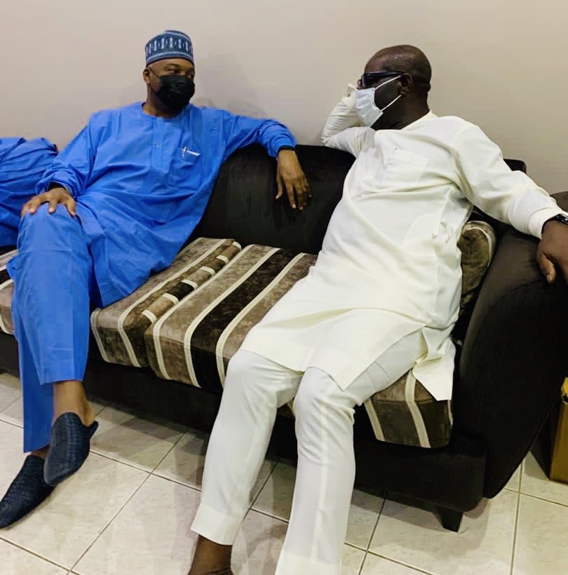 bukolasaraki's tweet photo. A little while ago, it was a pleasure to receive my brother, @GovernorObaseki, who came to thank us for our support during the last Edo State gubernatorial election. As he begins his 2nd term, I am confident that he will continue the great work that he has started for his people. https://t.co/mkfFz8fr3j