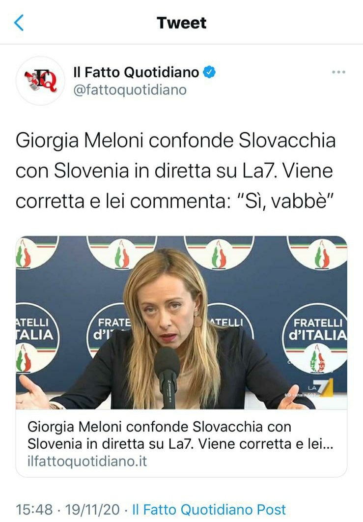 Iperbole_'s tweet photo. Ma sì, Slovenia... Slovacchia... Che differenza c'è??
'Sti professoroni de sinistra c'hanno rotto co 'sta giografia! https://t.co/5XuPMcGmMv