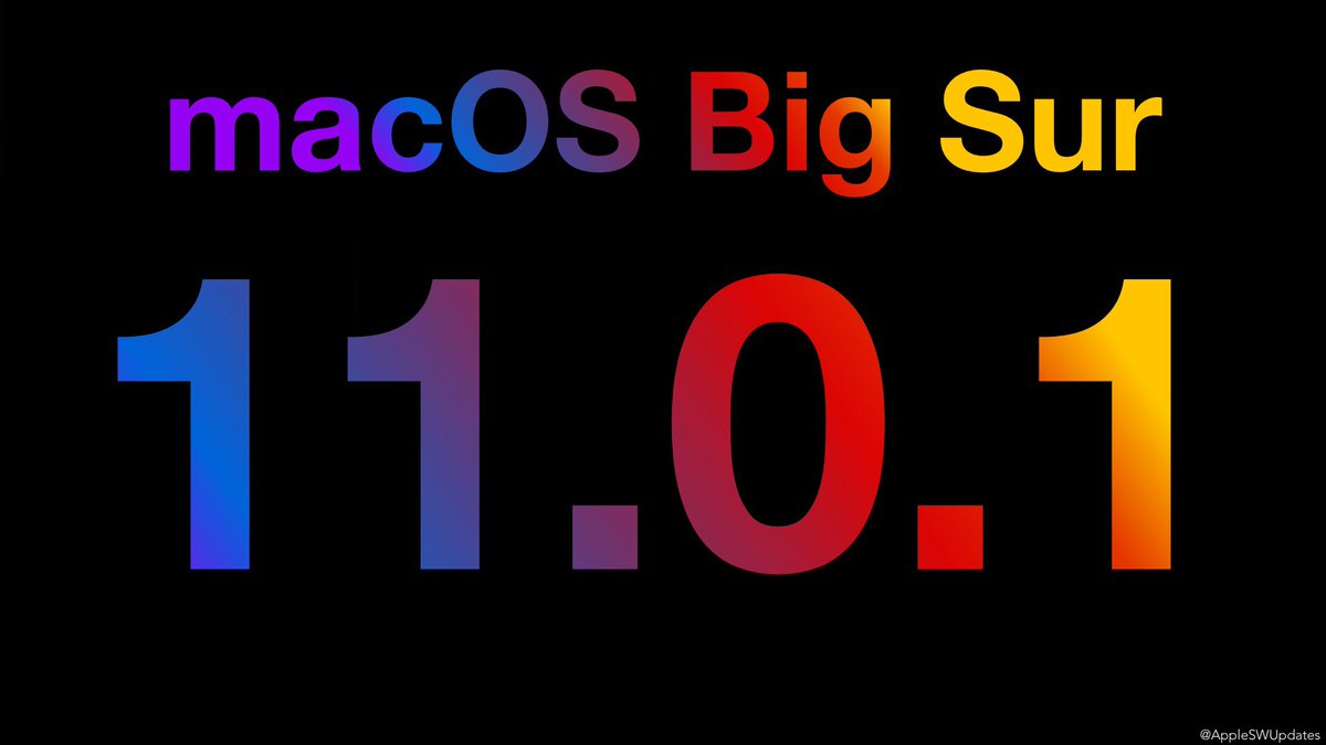 iSWUpdates's tweet photo. macOS Big Sur 11.0.1 (20B50) has been released. #macOS #macOS1101 https://t.co/tuyNT88BQ2
