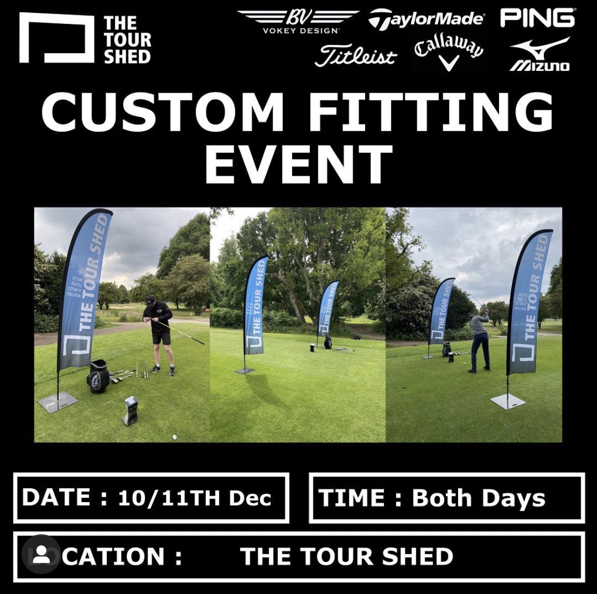 We are holding a 2 day fitting day in the 10/11th of December, slots are 45 mins and will cost £20! Get yourselves booked in now new <a href="/Titleist/">Titleist</a> <a href="/CallawayGolfEU/">Callaway Golf Europe</a> <a href="/mizunocustomfit/">MizunoGolfUK Fitting</a> <a href="/PingTour/">PING GOLF</a> <a href="/TaylorMadeGolf/">TaylorMade Golf</a> and more🔥
⛳️
⛳️
Book online or call 01582 711328 📞 
⛳️
✅BOOK ONLINE NOW✅
