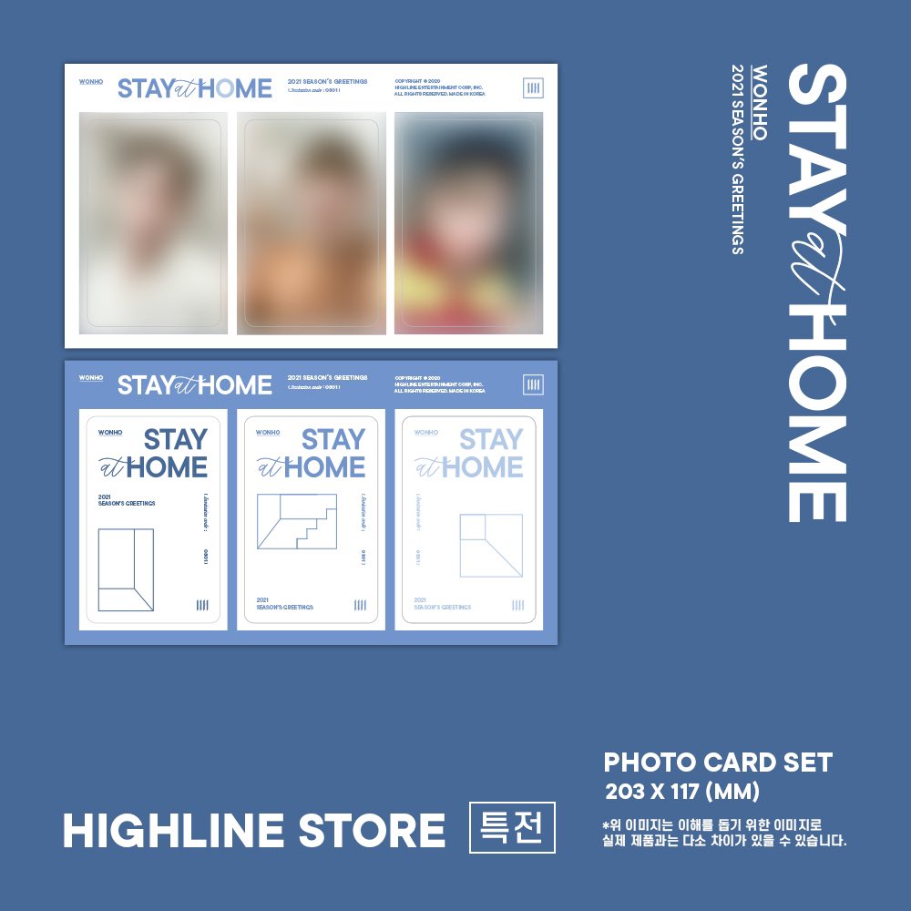 [NOTICE] WONHO 2021 SEASON'S GREETINGS 'Stay at home' 예약판매 안내 🏠 💗예약판매 : 11월 23일 (월) 2PM (KST) ~ 자세한 내용은 공식 팬카페를 통해 확인해 주세요 ▶️ cafe.daum.net/official--wonh… #원호 #WONHO #2021_시즌그리팅