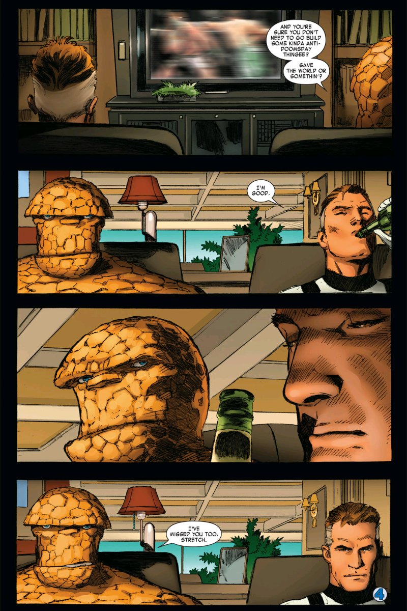 Reed looked into this, and well Reed with this in mind Reed does the only thing for his friend he knows to do, be there for him while he is around.