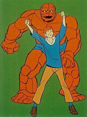 With the trasnformation phrase "Thing rings do your thing" he would turn into the thing and fight rather underwhelming bullies and the like. If you want a bad Marvel cartoon to have fun with this one will do ya better then the Herbie FF.