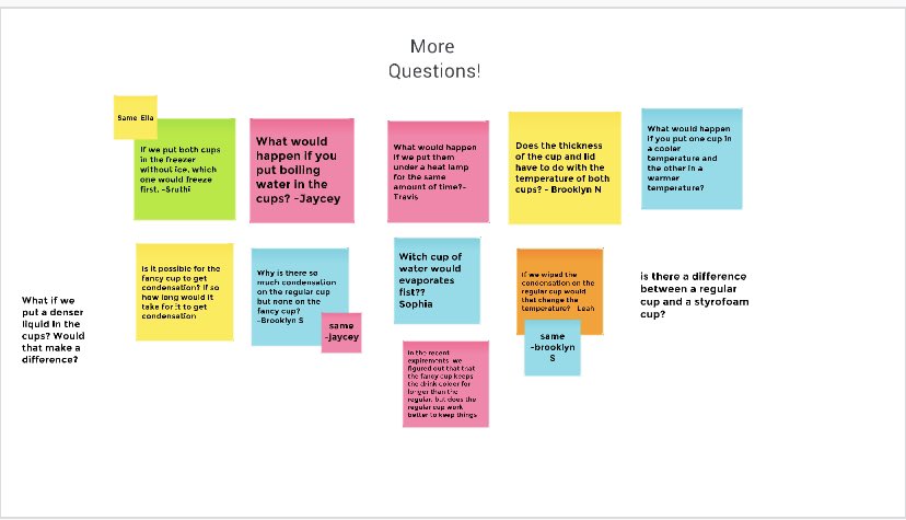 Tried an idea I found here- Start with S names on stickies. Ss covered their name with their Q. Page filled up in record time and the next page was for overflow! <a href="/OpenSciEd/">OpenSciEd</a> <a href="/MrsCEastShore/">Dr. Perry Carlson</a> @MrsSTEMilford #6thgradescientists #cupfeatures #DQB #distancelearning