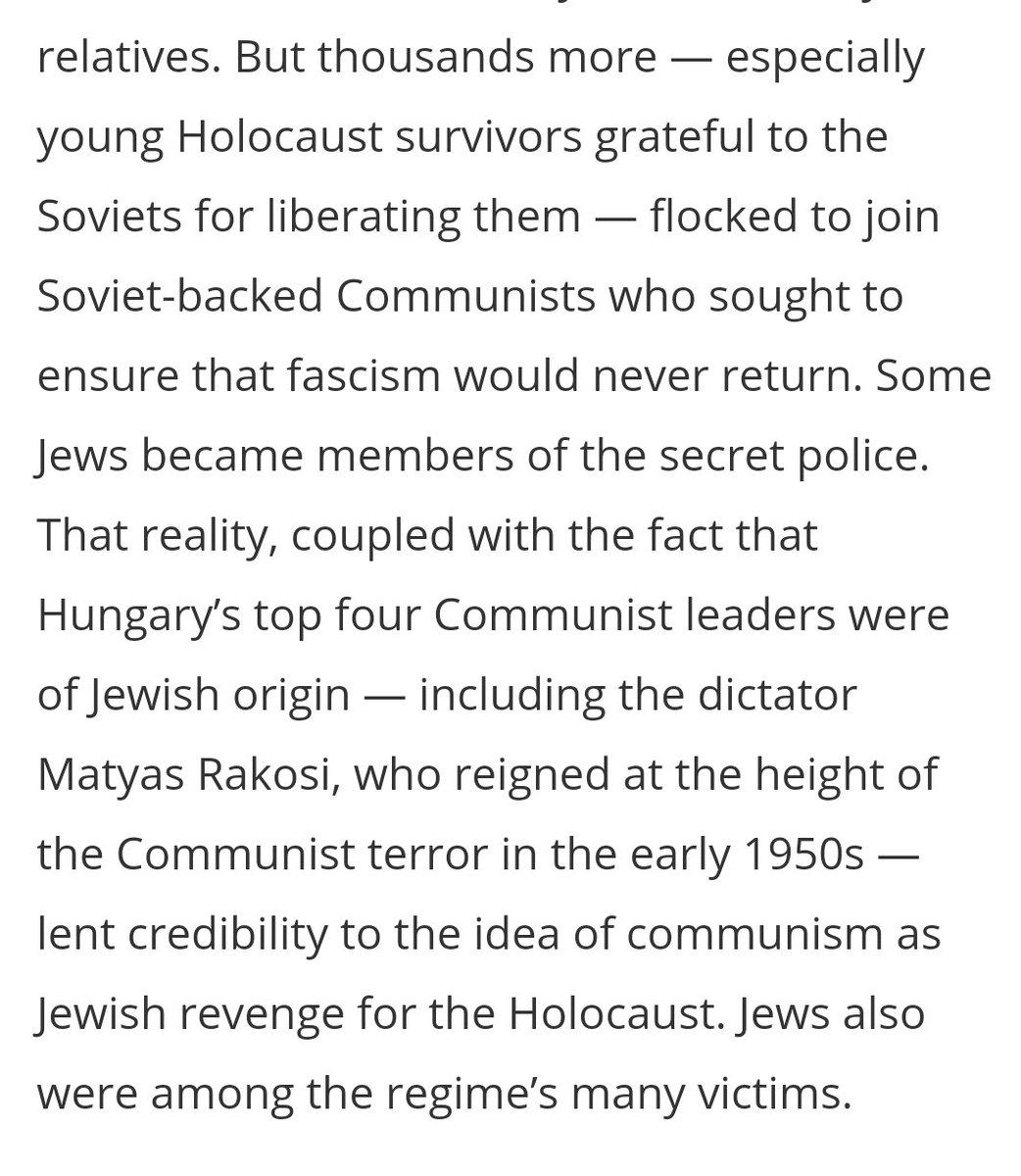 Yes. It was literally an anti-semitic counter-revolution.  I did not realize the top four communist leaders in Hungary were Jewish.
