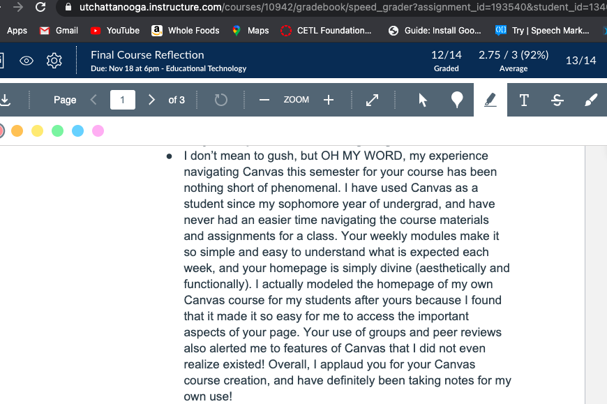 I've received great feedback about my <a href="/CanvasLMS/">Canvas LMS</a>  course setup from my students' Final Reflections for the course I teach. I definitely attribute some of that to the Core 1: k-12 Foundations course I took towards becoming a #CanvasCertifiedEducator. Thanks, <a href="/edtech_fox/">Lauren Fox</a> <a href="/mskeefe/">Erin | 🫶🏻 here for Chiefs & Taylor</a>
