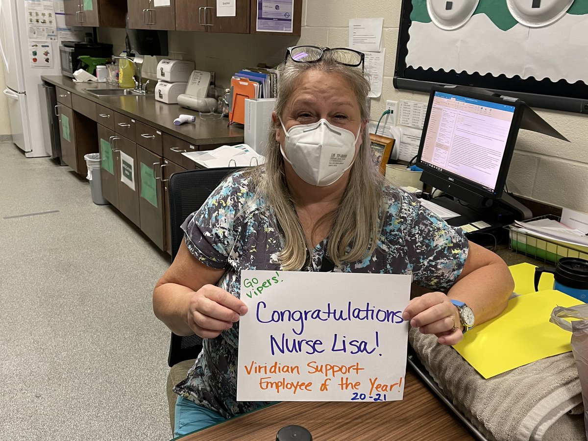 We are super thankful for Nurse Lisa, Golden Viper Recipient and Support Employee of the Year 2020-2021! <a href="/HEBISDpeople/">HEB ISD People</a> <a href="/AngieCirino/">Angie Cirino, Ph.D.</a>