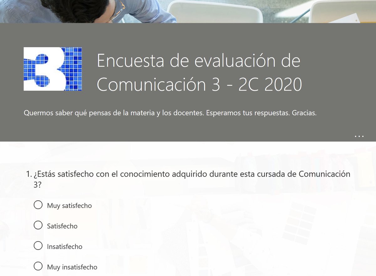 Com3unlz's tweet photo. Ya publicamos en el Aula Virtual la encuesta de fin de cursada para conocer tu evaluación sobre Comunicación 3. Esperamos tus respuestas. Gracias! @SocialesUNLZ @UNLZoficial https://t.co/AgDbXpZn9s