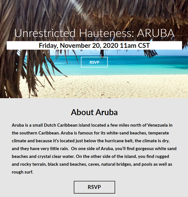 ecodmscaribbean's tweet photo. Join us LIVE this Friday, Nov20th 1pm(AST) #Aruba #ECODMS #DMCAruba #DMCprofs #MeetingProfs #IncentivesAruba #MeetingsAruba #IncentiveTravel #MICETravel #EventosCorporativos #EventosIncentivos #DMCnetwork #LoveaDMC #OvationDMC #WorldofDMCs #AUAExperience https://t.co/1Nkkh4Aljn https://t.co/rTyIP4Hl4k
