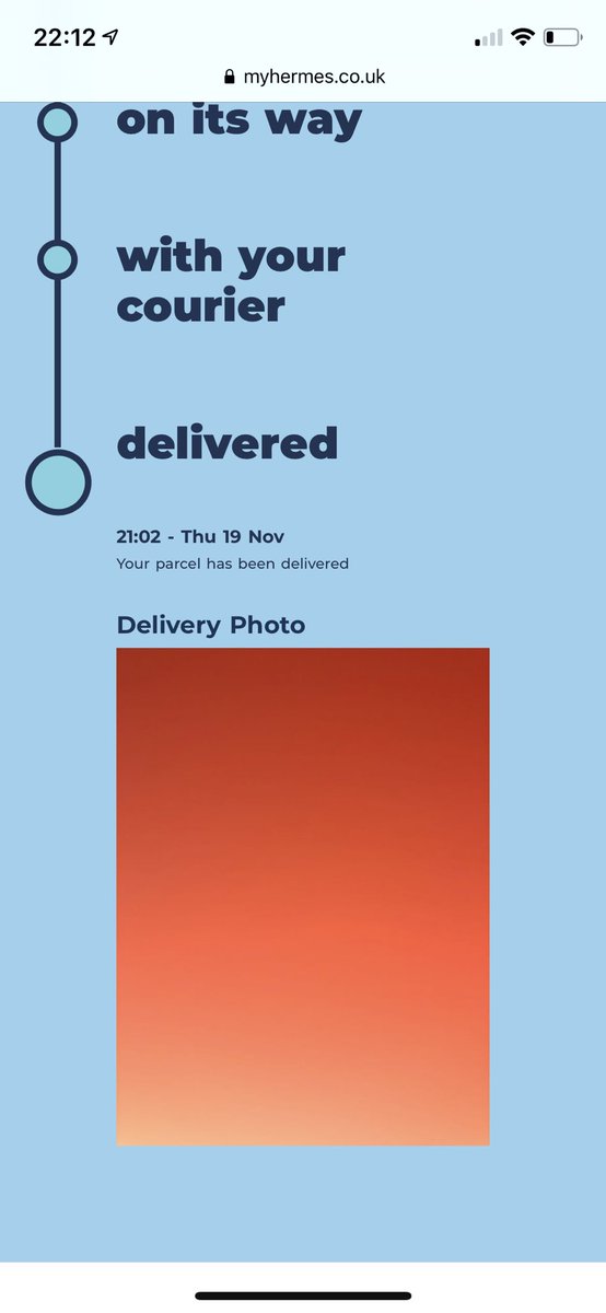 What a joke @Hermesparcels &amp; <a href="/hmunitedkingdom/">H&M United Kingdom</a> <a href="/hm/">H&M</a> 

Sitting by my front door all evening waiting for my delivery and no one tried to deliver it, no neighbour has it, so basically your driver has stolen my parcel!!! This photo it a joke.