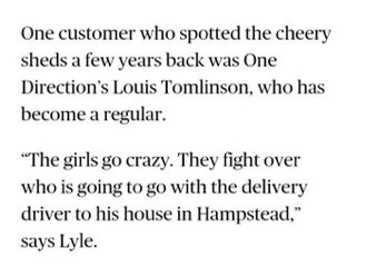 why does louis get things dropped off at his house in hampstead if he lives half an hour away from there? why does harry coincidentally live in the place louis is getting his things dropped off at?