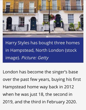 why does louis get things dropped off at his house in hampstead if he lives half an hour away from there? why does harry coincidentally live in the place louis is getting his things dropped off at?